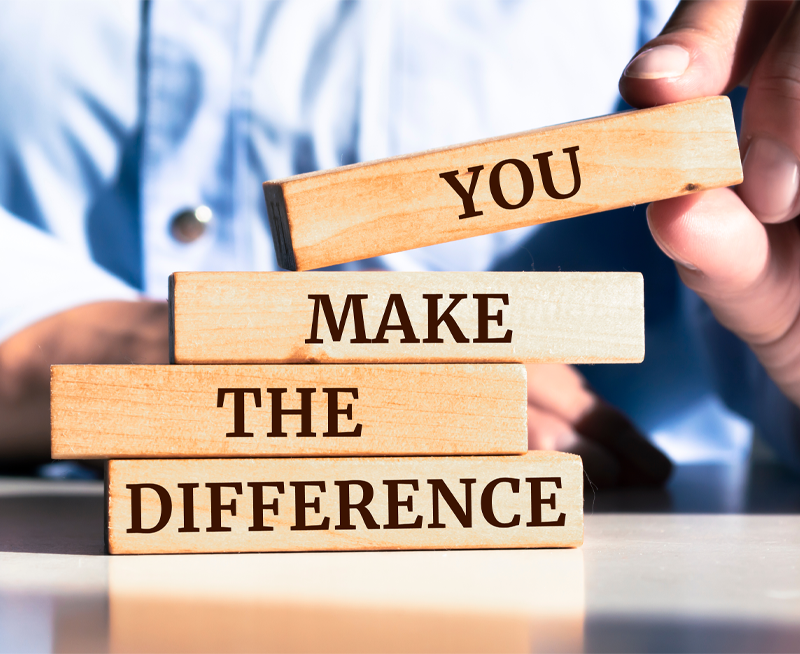 Blocks reading You Make the Difference